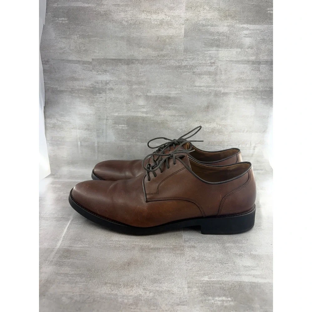 Johnston & Murphy Men Brown Leather Derby Dress Shoes 20-3912 Size 12M